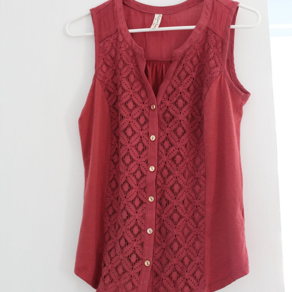 Sleeveless Button Down